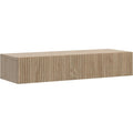 Console suspendue avec tiroir ¨¤ lamelles, table d'entr¨¦e murale 90 cm en ch¨ºne huil¨¦
